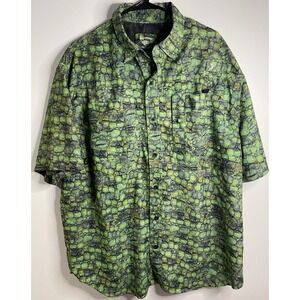 Reel Legends Short Sleeve Shirt Mariner Mens Colorfull Print Size XL RN 76235‎